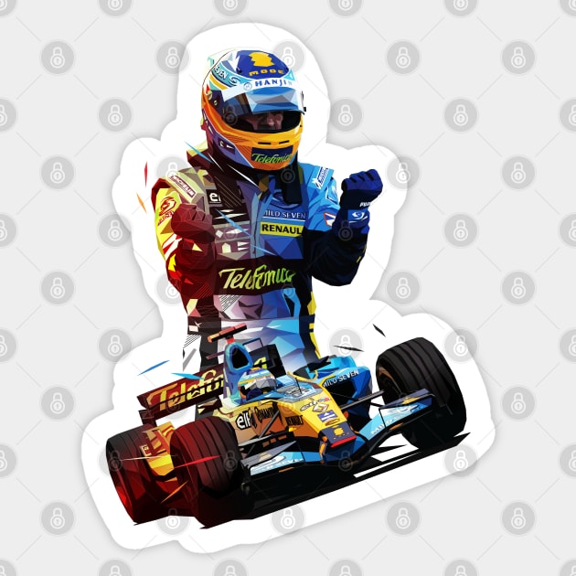 Fernando Alonso Sticker by pxl_g